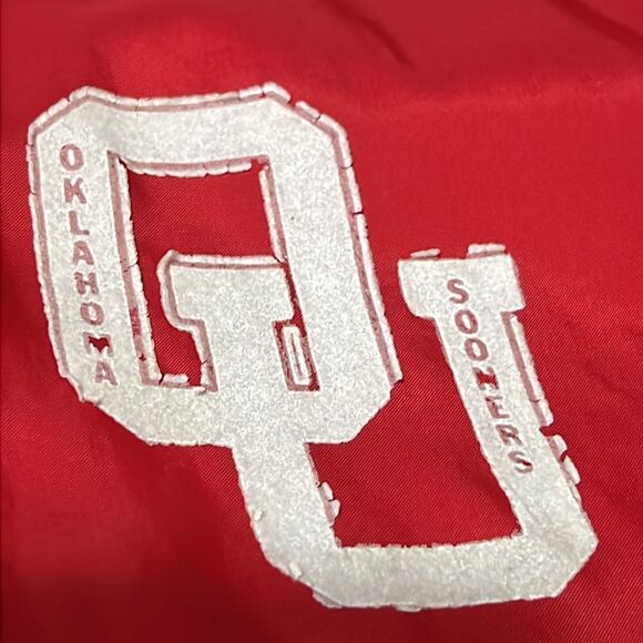 🔥 True Vintage 70’s OU Oklahoma Sooners Montgomery Ward Nylon Varsity Jacket XL - Picture 10 of 13
